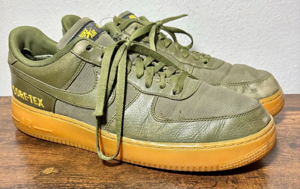 Nike Air Force 1 Gore-tex Medium Olive Sequoia Gold CK2630 200 Size 11